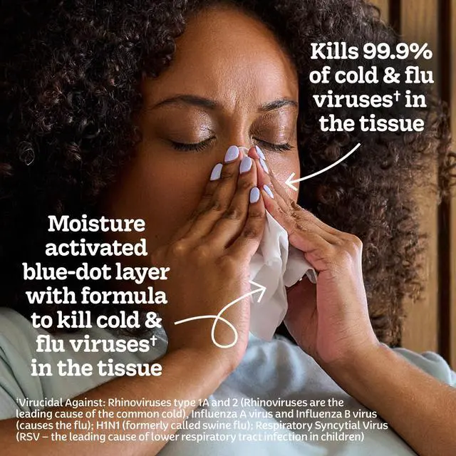 Alt view image 2 of 6 - Kleenex Anti-Viral 3-Ply Cube Box Facial Tissues, 4 Pack (220 Total Tissues)