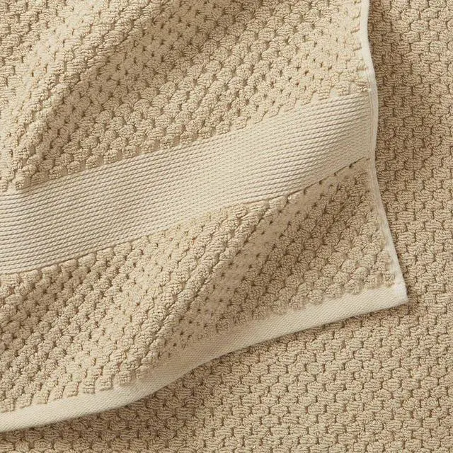 Alt view image 4 of 6 - (2 pack) Better Homes & Gardens Signature Soft Cotton Popcorn Textured Washcloth, Almond Biscuit