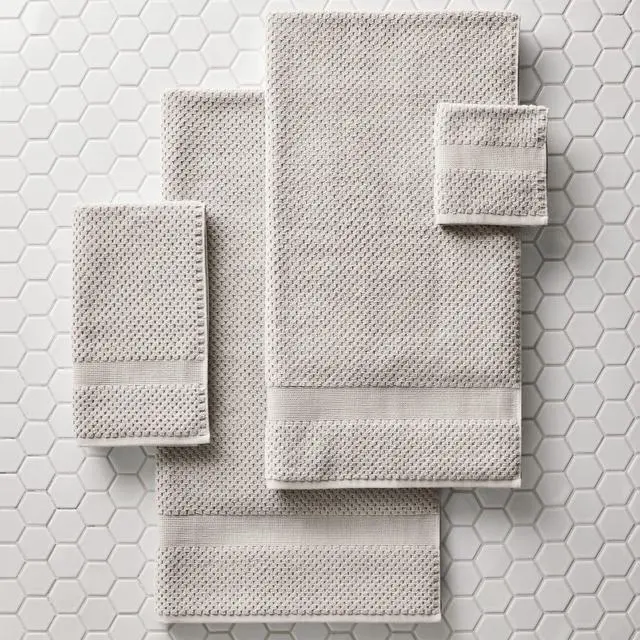 Alt view image 3 of 5 - Better Homes & Gardens Signature Soft Cotton Popcorn Textured Hand Towel, Soft Silver