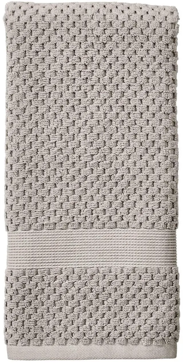 Main image of Better Homes & Gardens Signature Soft Cotton Popcorn Textured Hand Towel, Soft Silver
