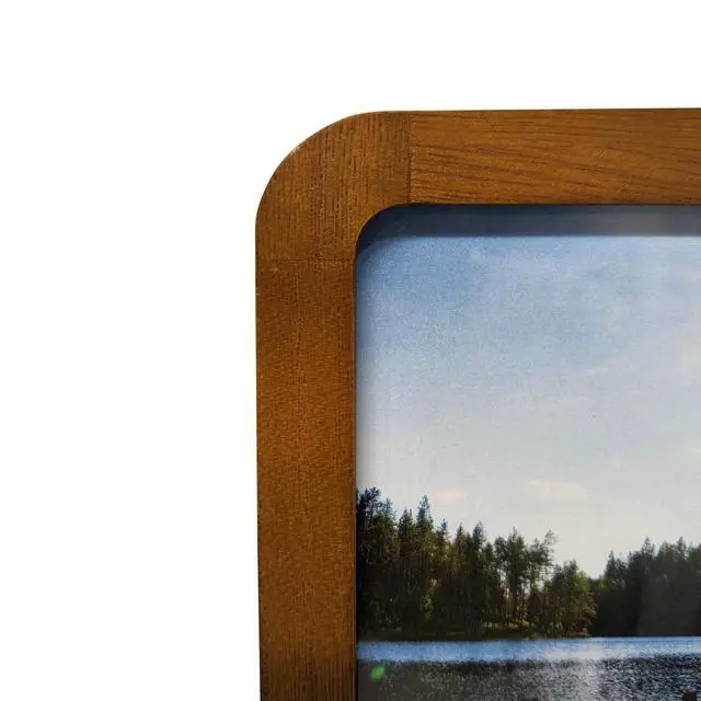 Alt view image 4 of 7 - Mainstays 4 x 6 Picture Frame, Walnut Wood Finish, Rounded Corners, Tabletop Photo Frame