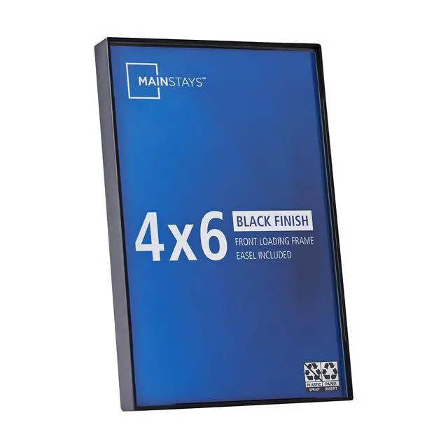 Alt view image 6 of 6 - (8 pack) Mainstays 4 x 6 Black Front-Loading Picture Frame, Wall or Tabletop