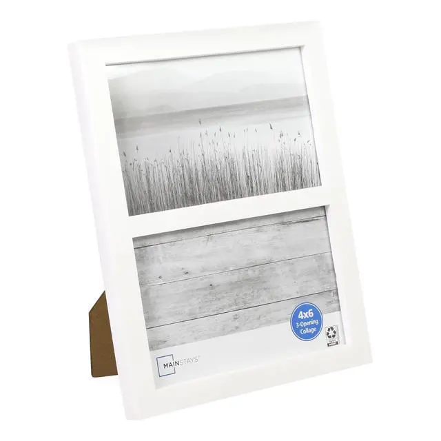 Alt view image 2 of 6 - Mainstays Linear Picture Frame, Holds Two 4 x 6 Photos, White