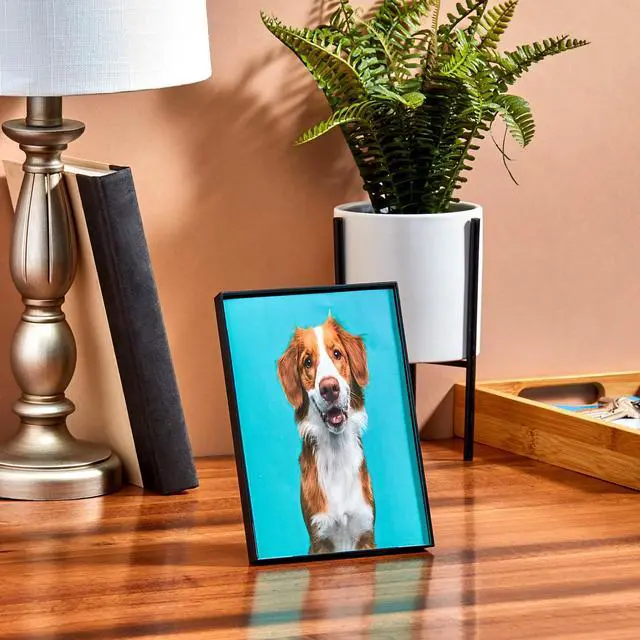 Alt view image 6 of 6 - (4 pack) Mainstays 5x7 Picture Frame Black Front Loading Wall or Tabletop Photo Frame