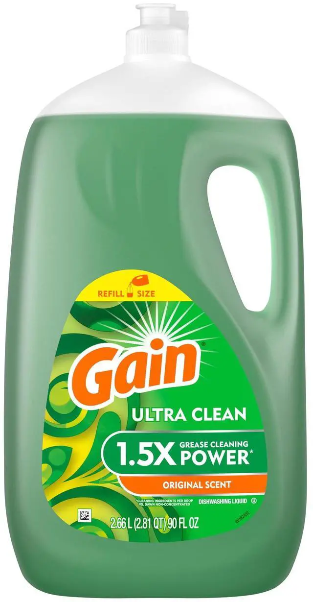 Main image of Gain Ultra Dishwashing Liquid Dish Soap, Original Scent, 90.0 fl oz