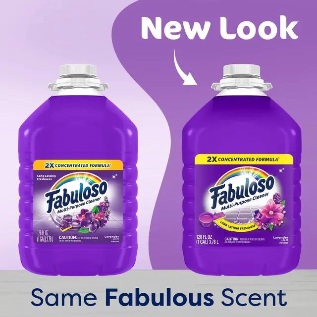 Alt view image 5 of 6 - Fabuloso 2X Multi-Purpose Cleaner, No Rinse Floor Cleaner, Lavender Scent, 128 fl oz