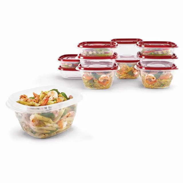 Alt view image 2 of 6 - Rubbermaid TakeAlongs Food Storage Containers, 10 Piece Set, Red