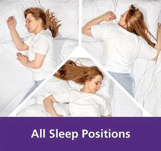 Alt view image 6 of 7 - (2 pack) Mainstays Comfort Complete Bed Pillow, Standard/Queen, White- All Positions Antimicrobial