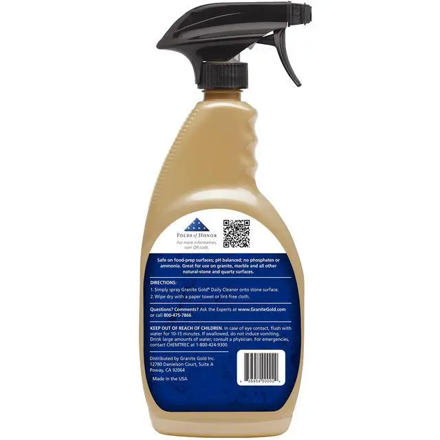 Alt view image 2 of 7 - Granite Gold Daily Cleaner for Granite, Marble, Quartz and More, Spray Bottle, 24 fl oz