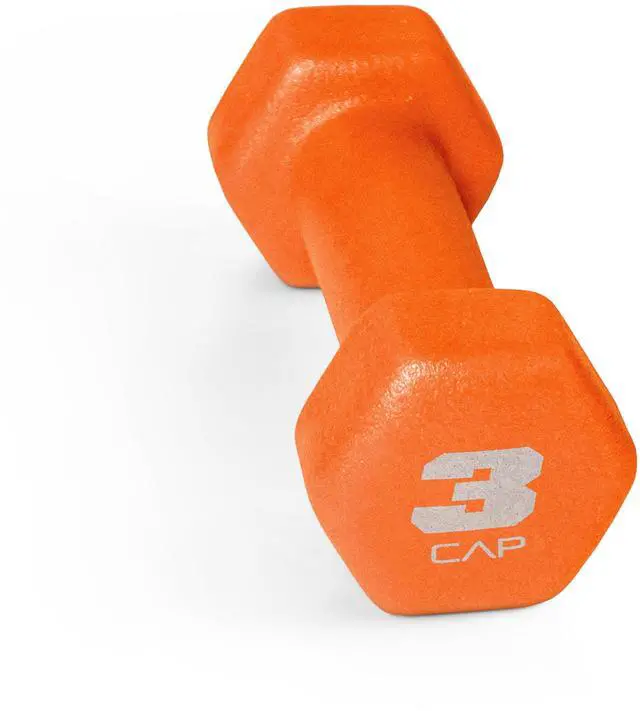 Main image of CAP, 3lb Neoprene Dumbbell, Orange, Single