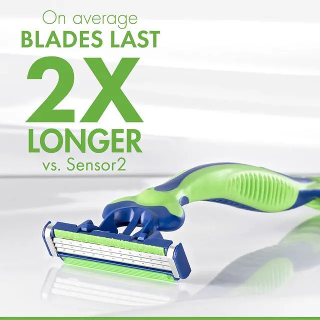 Alt view image 2 of 6 - Gillette Sensor 3 Sensitive Men 3 Blade Disposable Razor,4 count
