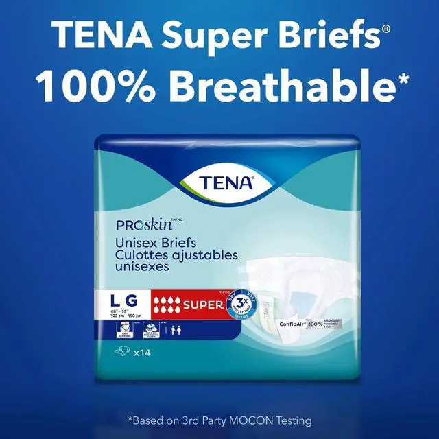 Alt view image 4 of 6 - TENA ProSkin Unisex Adult Diapers, Super Absorbency, Large, 14 Count