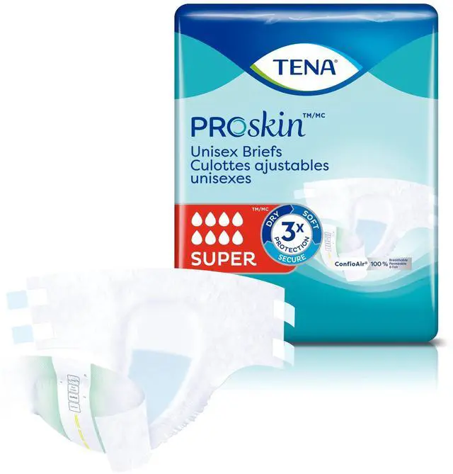 Alt view image 5 of 6 - TENA ProSkin Unisex Adult Diapers, Super Absorbency, Large, 14 Count