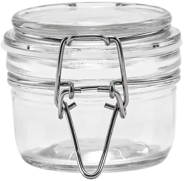 Alt view image 3 of 6 - (2 pack) Mainstays Glass Airtight Food Storage Jar with Lid, Clear Cereal and Dry Food Storage Container for Kitchen Pantry Organization