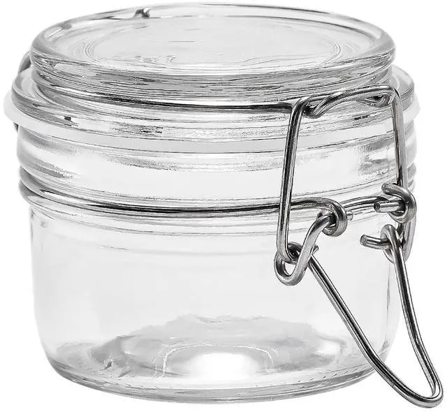 Alt view image 5 of 6 - (2 pack) Mainstays Glass Airtight Food Storage Jar with Lid, Clear Cereal and Dry Food Storage Container for Kitchen Pantry Organization