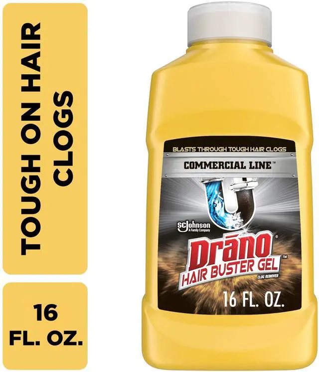 Main image of Drano Hair Buster Gel Drain Clog Remover, Commercial Line, 16 fl oz