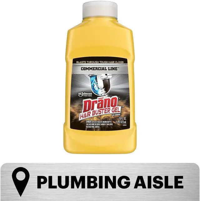 Alt view image 2 of 6 - Drano Hair Buster Gel Drain Clog Remover, Commercial Line, 16 fl oz