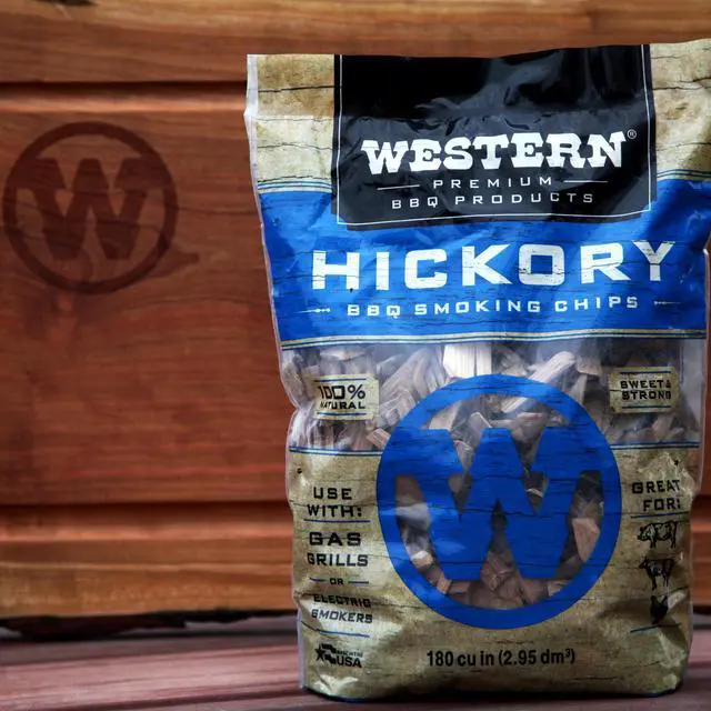 Alt view image 6 of 7 - Western Premium BBQ Products Hickory BBQ Smoking Chips, 180 Cu in