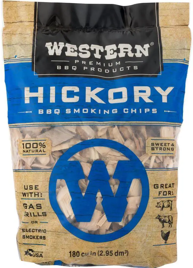 Main image of Western Premium BBQ Products Hickory BBQ Smoking Chips, 180 Cu in