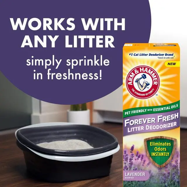 Alt view image 2 of 7 - ARM & HAMMER Forever Fresh Cat Litter Deodorizer, Pet-Friendly Lavender Scent, 33 oz