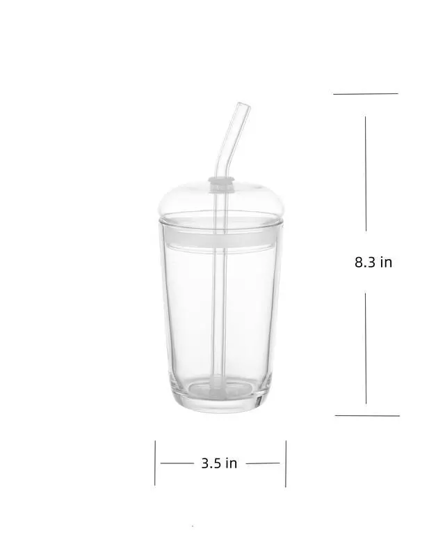 Alt view image 5 of 7 - Better Homes & Gardens 16 oz Clear Glass Tumbler with Dome Lid