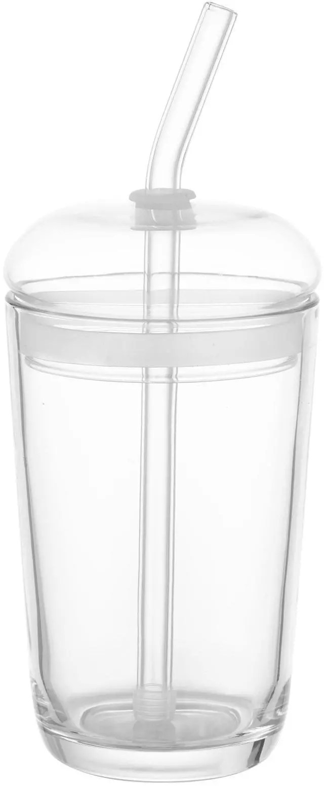 Main image of Better Homes & Gardens 16 oz Clear Glass Tumbler with Dome Lid