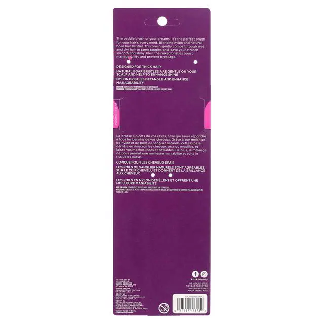 Alt view image 4 of 6 - Goody Detangle It Hair Paddle Brush, Custom Style for Thick Hair, Large, 1 Ct