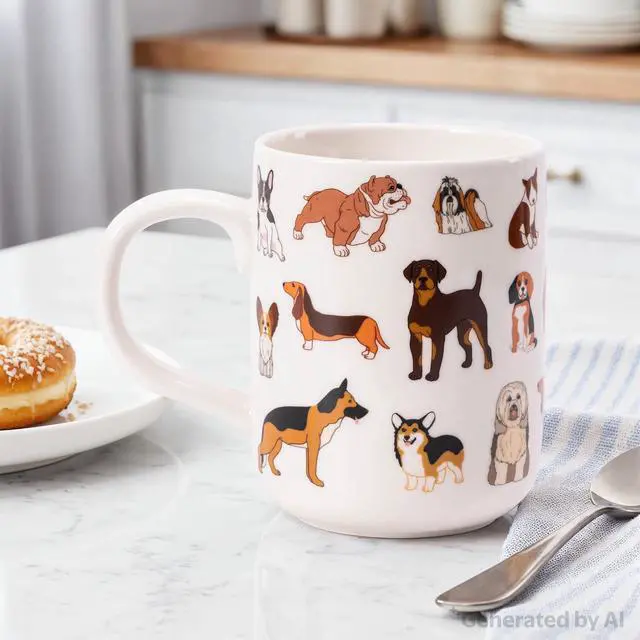 Alt view image 3 of 6 - Mainstays 16.06-oz Stoneware Dog Mug, White