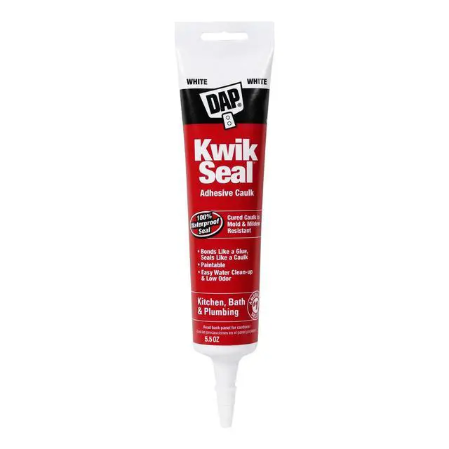 Alt view image 6 of 7 - DAP Kwik Seal 5.5 oz White Adhesive Kitchen and Bath Acrylic Latex Caulk