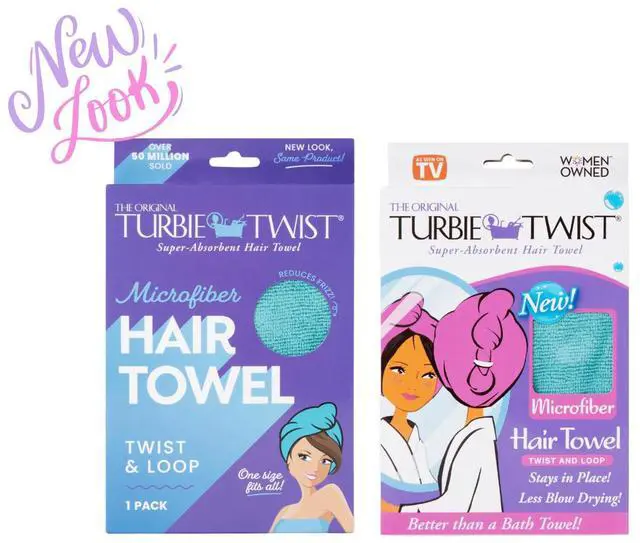 Main image of Turbie Twist Microfiber Hair Towel, Kids and Adults, Peacock Blue