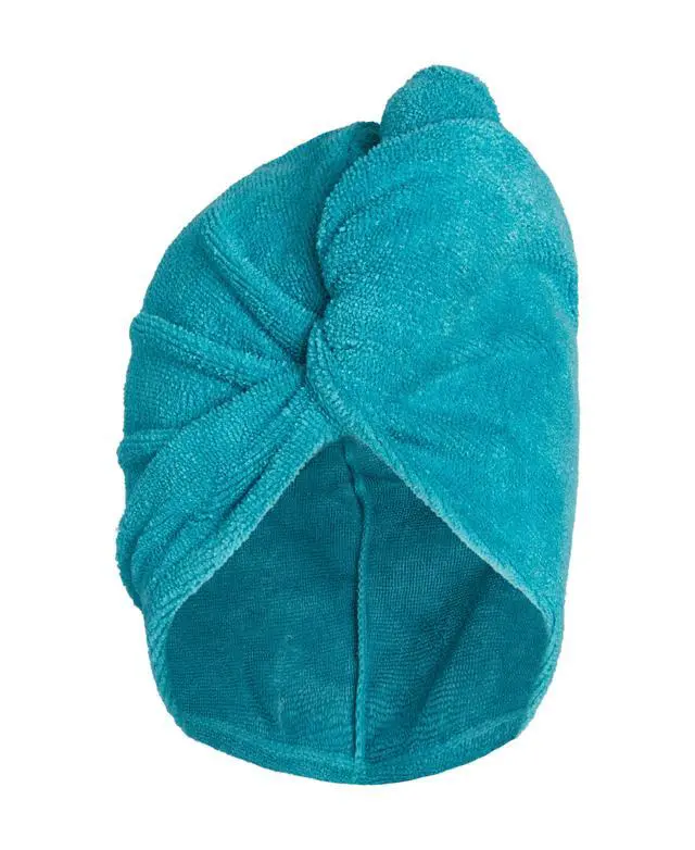 Alt view image 2 of 7 - Turbie Twist Microfiber Hair Towel, Kids and Adults, Peacock Blue