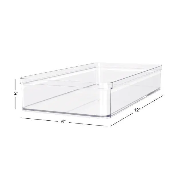 Alt view image 3 of 7 - Mainstays Extra Large Wide Clear PET Plastic Organizer Tray, 12 in x 6 in x 2 in