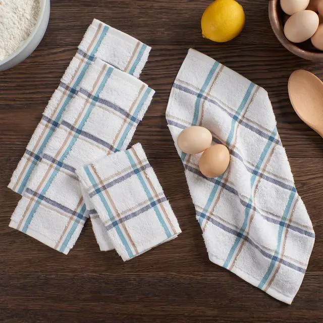 Alt view image 6 of 6 - Mainstays Woven Kitchen Dishcloth Set, 4 Pack, 12 in x 12 in, Multicolor