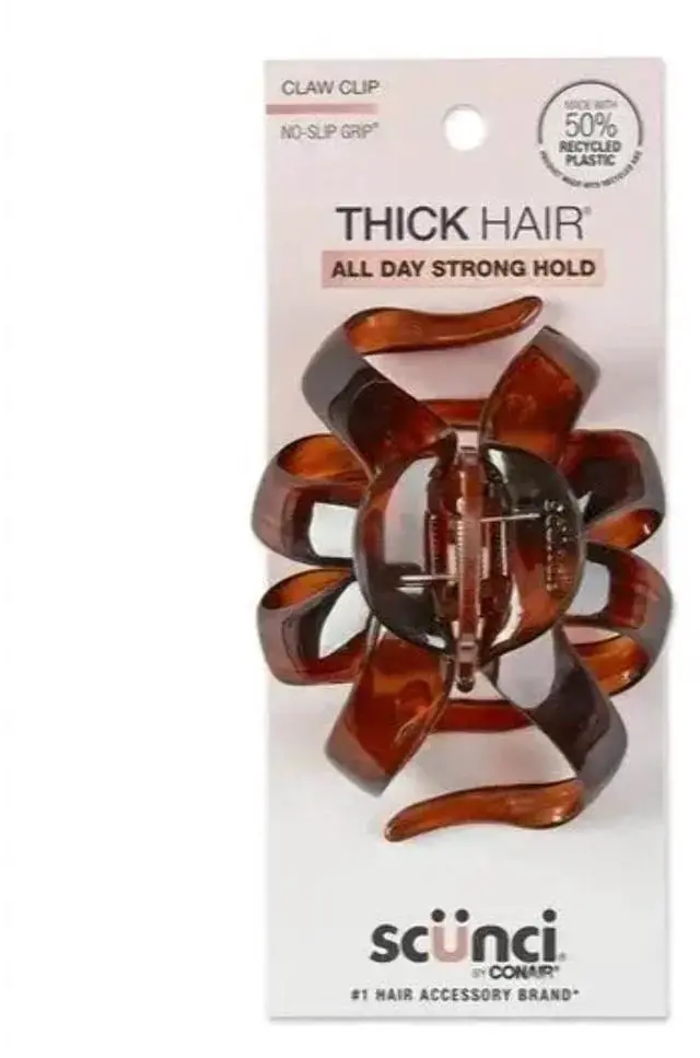 Main image of Scunci Large Octo-Jaw Claw Clip, Tortoiseshell, 1 Count