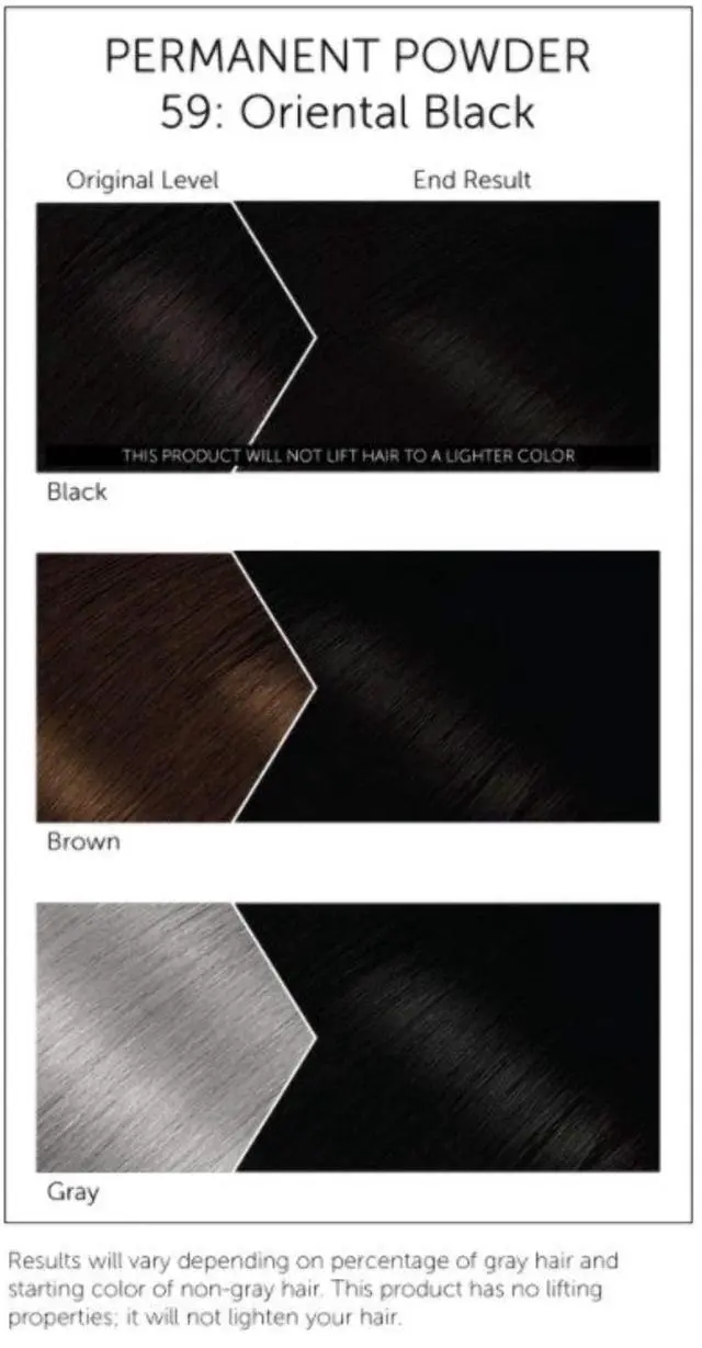 Alt view image 4 of 6 - Bigen Permanent Powder Hair Color, Oriental Black 59, Unisex, Adult
