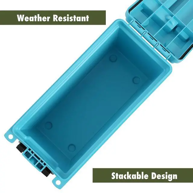 Alt view image 4 of 6 - Ozark Trail Blue Marine Storage Box with Water Resistant Lid
