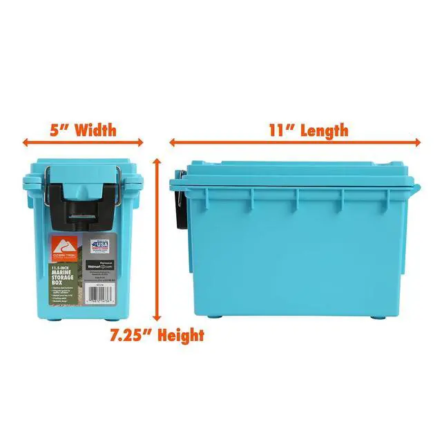 Alt view image 3 of 6 - Ozark Trail Blue Marine Storage Box with Water Resistant Lid