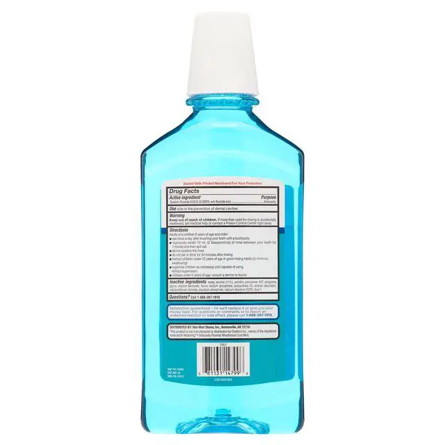 Alt view image 6 of 7 - Equate Restoring Anticavity Fluoride Mouthwash, Refreshing Mint, 1 L