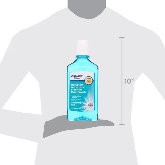 Alt view image 2 of 7 - Equate Restoring Anticavity Fluoride Mouthwash, Refreshing Mint, 1 L