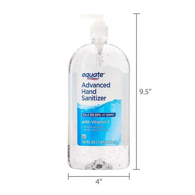 Alt view image 5 of 7 - Equate Advanced Hand Sanitizer with Vitamin E, 32 fl oz