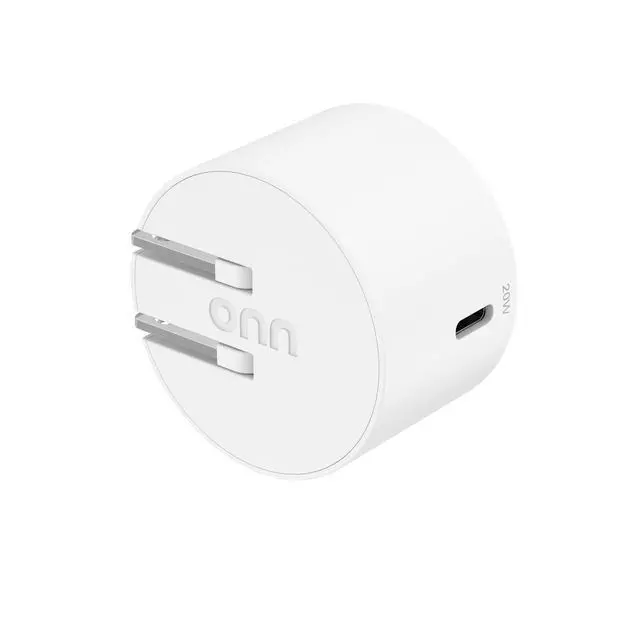 Alt view image 2 of 6 - onn 20W Single USB-C Port Wall Charger, Fast Charging, USB-IF Certified, Foldable Plug, White - Compatible with iPhone 17/16/15 Series, Samsung Galaxy, Note, Pixel Devices iPad Pro, & More