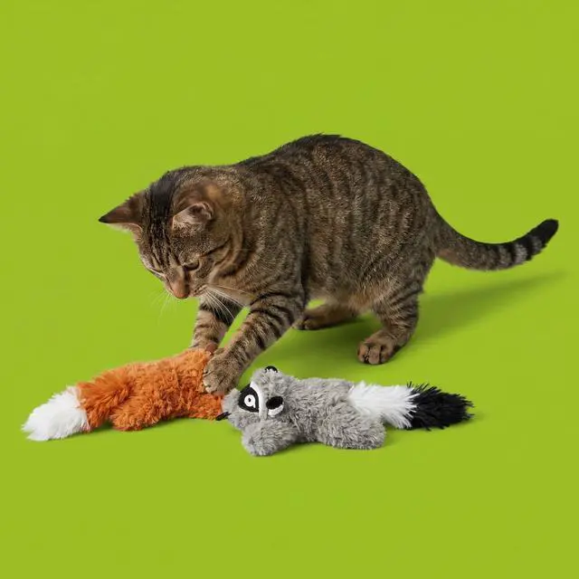 Alt view image 4 of 7 - Vibrant Life Plush Cat Toys with Crinkle and Catnip, Lemur and Squirrel, 2 Count