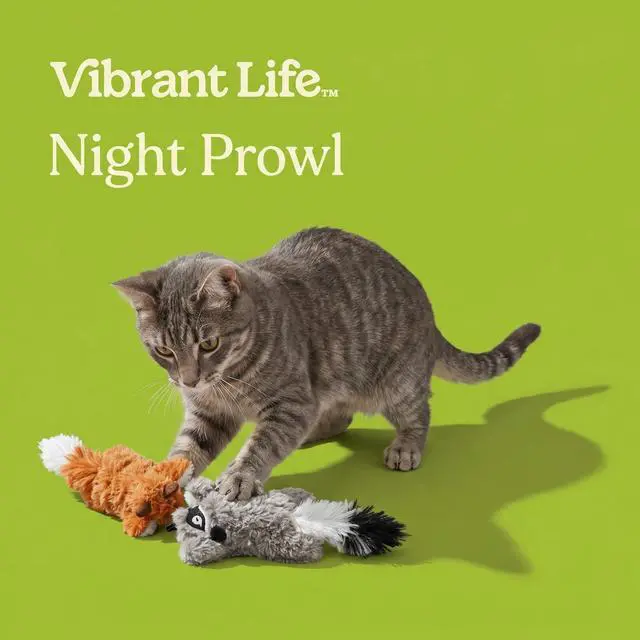 Alt view image 2 of 7 - Vibrant Life Plush Cat Toys with Crinkle and Catnip, Lemur and Squirrel, 2 Count