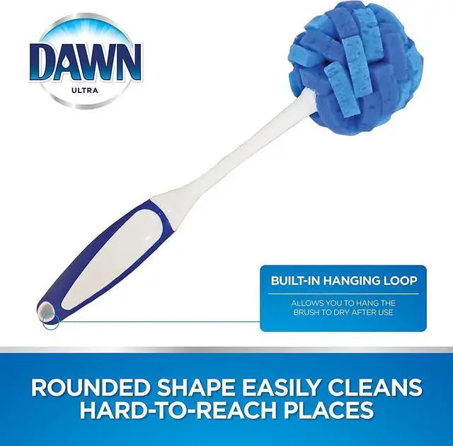 Alt view image 2 of 5 - Dawn Ultra 11" Puff Glassware and Dish Cleaning Brush Wand with Sponge Head