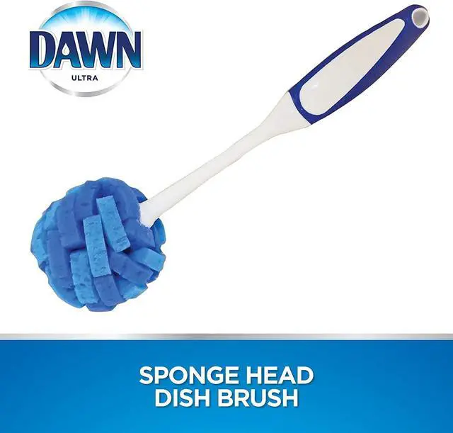 Alt view image 5 of 5 - Dawn Ultra 11" Puff Glassware and Dish Cleaning Brush Wand with Sponge Head