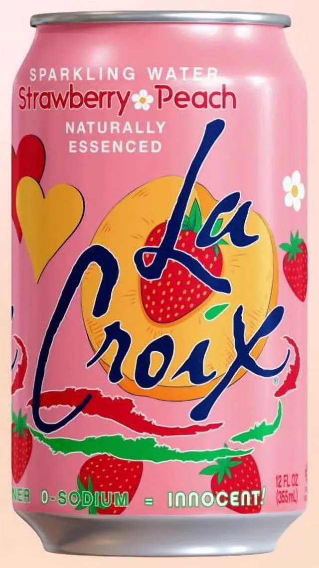 Alt view image 2 of 5 - LaCroix Strawberry Peach, Sparkling Water, 8 Pack, 12 oz Cans