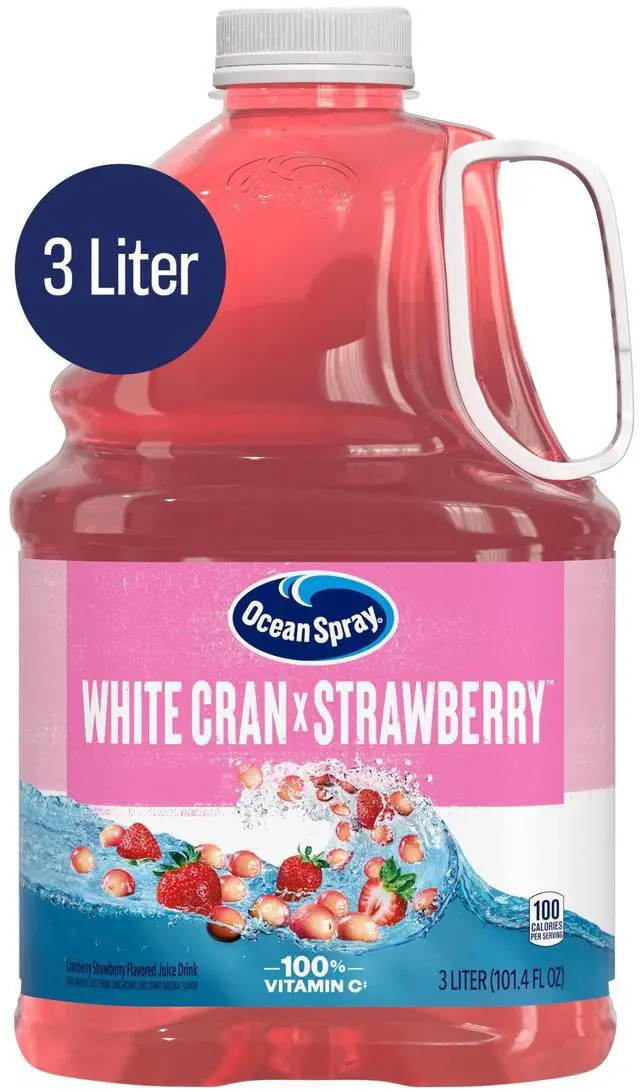 Main image of Ocean Spray® White Cran-Strawberry Juice Drink, 3L Bottle