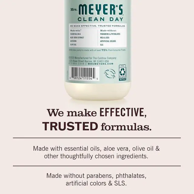 Alt view image 4 of 7 - MRS. MEYER'S CLEAN DAY Hand Soap, Birchwood Scent, 12.5 Fl Oz Bottle