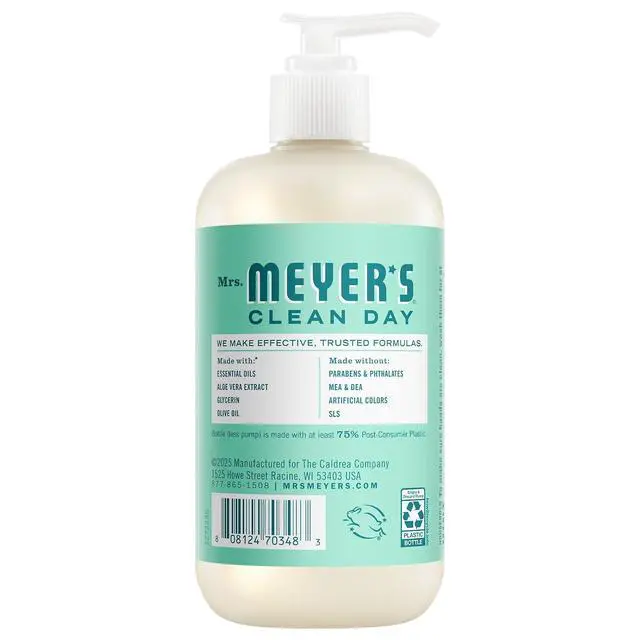 Alt view image 3 of 6 - MRS. MEYER'S CLEAN DAY Hand Soap, Mint Scent, 12.5 Fl Oz Bottle