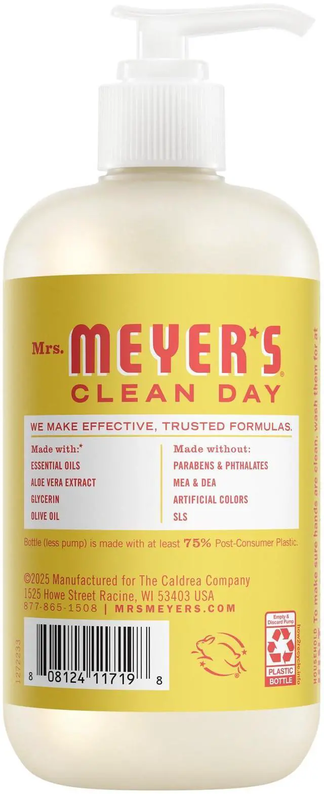 Alt view image 3 of 7 - Mrs. MEYER'S CLEAN DAY Hand Soap, Lemonade Scent, 12.5 Fl Oz Bottle